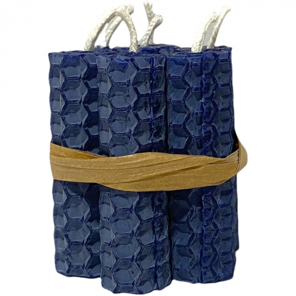 Blue (Navy) - Beeswax Mini Spell Candles